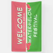 Watermeloen Festival Welkomstbanner Spandoek (Verticaal)