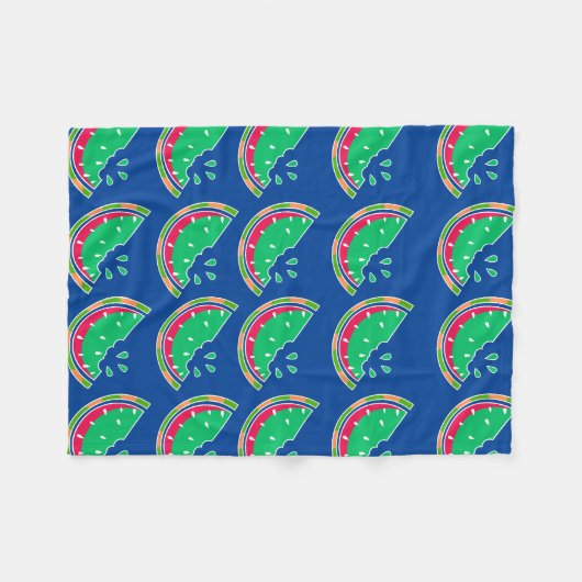 Watermeloen Fleece Deken (Voorkant (Horizontaal))