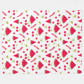 Watermeloen Fleece Deken (Voorkant (Horizontaal))