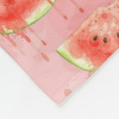 Watermeloen Fleece Deken (Hoek)