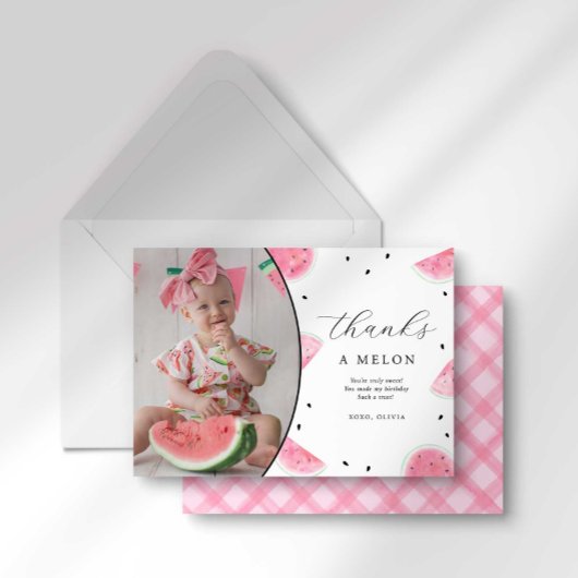 Watermeloen Foto Dank u kaart