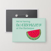 Watermeloen Fruit Collectie Knop Button (Voorkant / Achterkant)