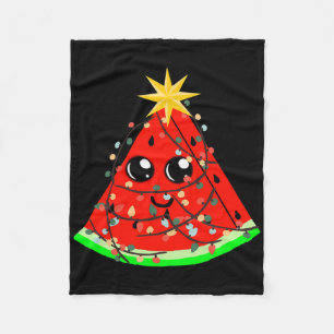 Watermeloen Fruit Hawaiaans Kerstmis Zomer Kerst I Fleece Deken