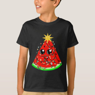 Watermeloen Fruit Hawaïaans Kerstmis Zomer Kerstmi T-shirt