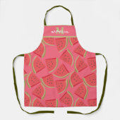 Watermeloen Fruit Persoonlijk monogram Naam Schort (Voorkant)