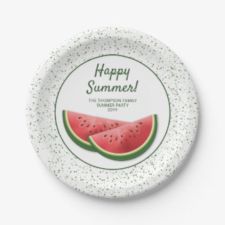 Watermeloen Fruit Slices Familie Zomerfeest Papieren Bordje