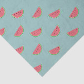 Watermeloen Fruit Slices Patroon Blauwgroen Weefse Tissuepapier (Detail)