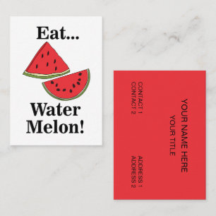 Watermeloen Fruit Tropisch Voedingsdeskundige Visitekaartje