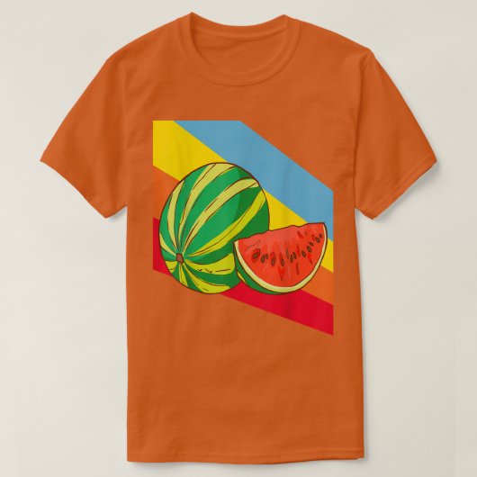 Watermeloen fruit Vegan Vegetarian T-shirt (Design voorkant)