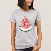 Watermeloen Fruit Verlichting T-shirt (Voorkant)