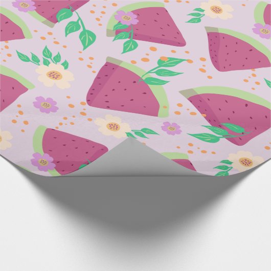 Watermeloen fruit zomer voedsel cadeaupapier (Hoek)