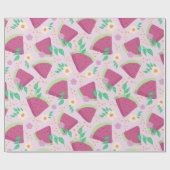 Watermeloen fruit zomer voedsel cadeaupapier (Vlak)
