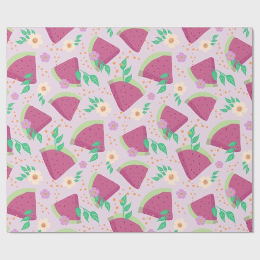 Watermeloen fruit zomer voedsel cadeaupapier (Vlak)