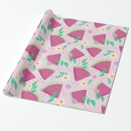 Watermeloen fruit zomer voedsel cadeaupapier (Uitgerold)