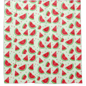 Watermeloen fruitpatroon Melon Summertime Green Douchegordijn (Voorkant)