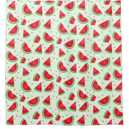 Watermeloen fruitpatroon Melon Summertime Green Douchegordijn
