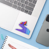 Watermeloen Galaxy Sticker (Laptop met iPhone)