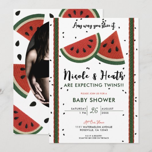 Watermeloen garen Elke manier waarop je snijd het Kaart (Voorkant / Achterkant)