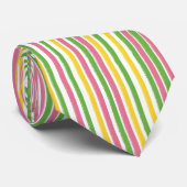 Watermeloen geschilderde streep door Heva Weva Str Stropdas (Opgerold)