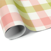 Watermeloen Gingham - Inpakpapier (Rol Hoek)