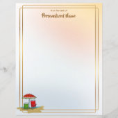 Watermeloen Golven Ongelijnd Papieren Blad (Voorkant)