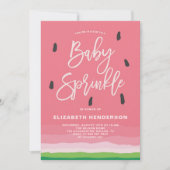 Watermeloen Gradiënt Moderne Baby Sprinkle Kaart (Voorkant)