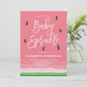 Watermeloen Gradiënt Moderne Baby Sprinkle Kaart (Staand voorkant)