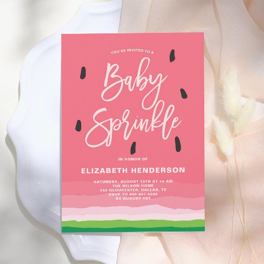 Watermeloen Gradiënt Moderne Baby Sprinkle Kaart
