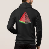 Watermeloen Gratis Gaza Gratis Palestina Cloud Wor Hoodie (Achterkant)