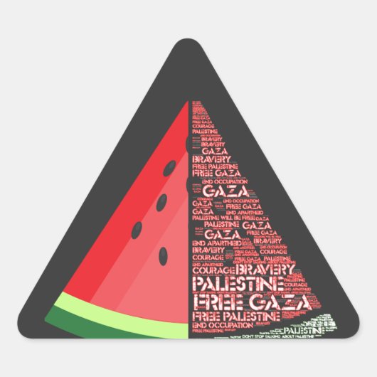 Watermeloen Gratis Gaza Gratis Palestina Cloud Wor Sticker (Voorkant)
