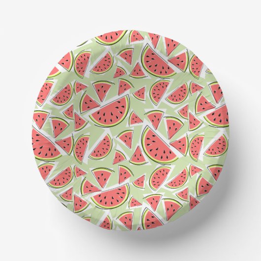 Watermeloen Green Multi Papieren Kommen (Voorkant)