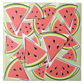 Watermeloen Green Tegeltje (Voorkant)