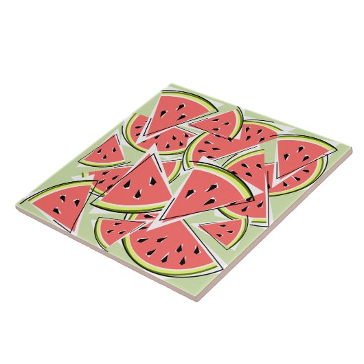 Watermeloen Green Tegeltje (Zijkant)
