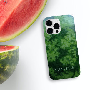 Watermeloen Groene Fruit Korst Monogrammed iPhone 16 Pro Max Hoesje
