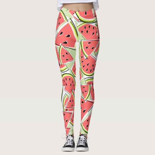 Watermeloen groene leggings (Voorkant)