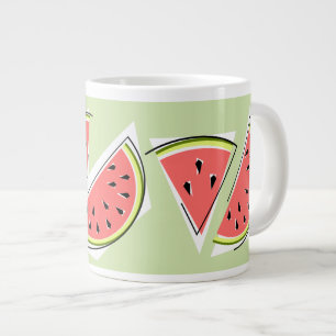 Watermeloen Groene Lijn Grote Koffiekop