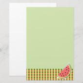 Watermeloen groene Slice Check-benodigdheden Briefpapier (Voorkant / Achterkant)