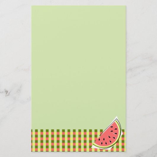 Watermeloen groene Slice Check-benodigdheden Briefpapier (Voorkant)