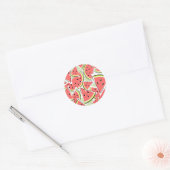 Watermeloen Groene sticker rond (Envelop)
