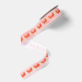 Watermeloen Grosgrain Lint (Achterkant)