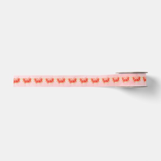 Watermeloen Grosgrain Lint (Voorkant)