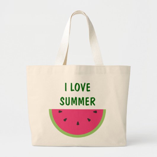 Watermeloen Grote Tote Bag (Voorkant)