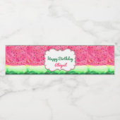 Watermeloen Happy Birthday Waterfles Label Waterfles Etiket (Enkel label)