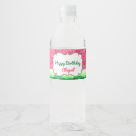 Watermeloen Happy Birthday Waterfles Label Waterfles Etiket