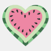 Watermeloen Hart Sticker (Voorkant)