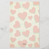 Watermeloen Hart Valentijnsdag Vrij Palestina Briefpapier (Achterkant)