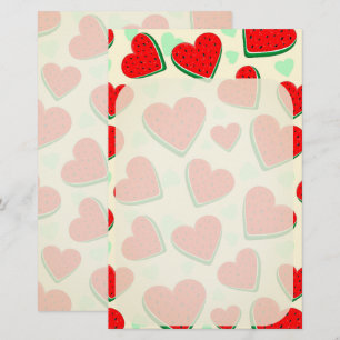 Watermeloen Hart Valentijnsdag Vrij Palestina Briefpapier