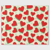 Watermeloen Hart Valentijnsdag Vrij Palestina Cadeaupapier (Vlak)