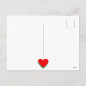 Watermeloen Hart Valentijnsdag Vrij Palestina Feestdagenkaart (Achterkant)