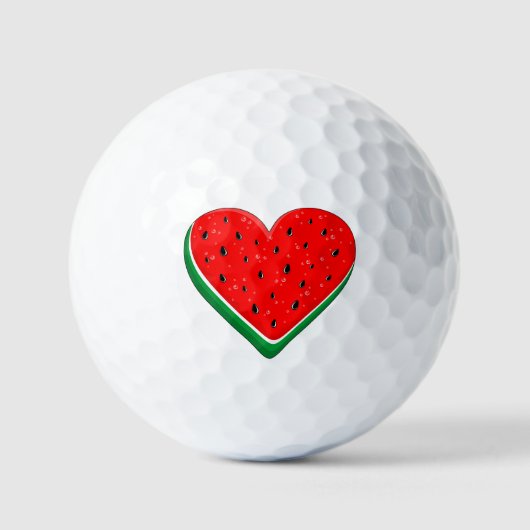 Watermeloen Hart Valentijnsdag Vrij Palestina Golfballen (Voorkant)